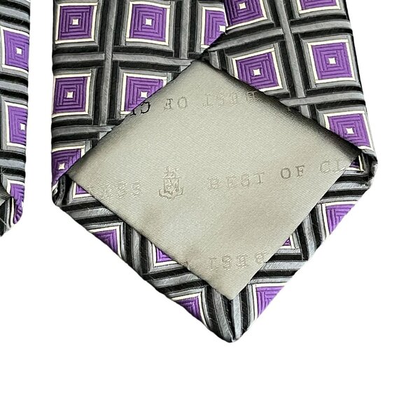 Robert Talbott Best Of Class Purple Square Design Silk Tie - Picture 4 of 6